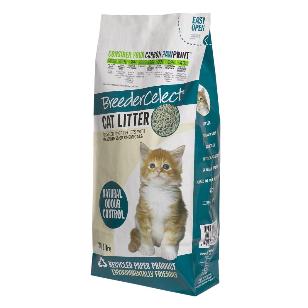 Breeder Celect™ cat litter Environmentally friendly cat litter
