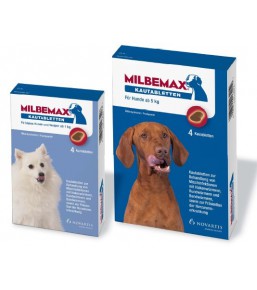 Milbemax chewable dewormer tablets for dogs and puppies