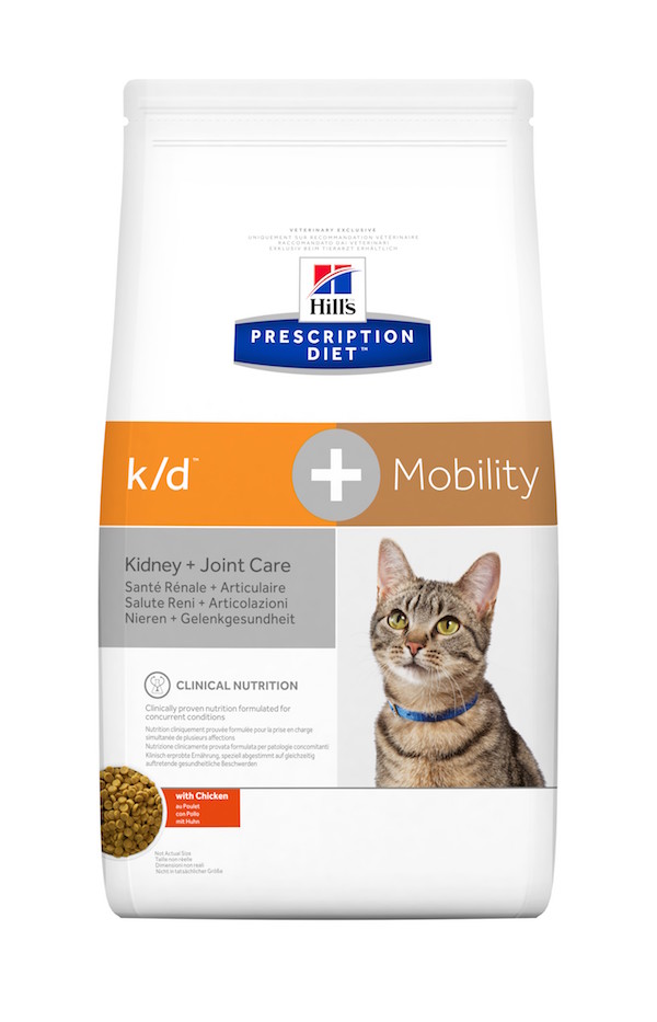 Hill's Prescription Diet k/d + Mobility Feline™ Kibbles for cats with