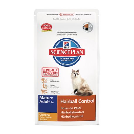 Hill's Science Plan Feline Mature Adult 7+ Hairball Control - Kibbles